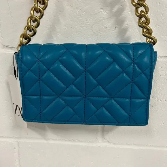 ZARA Quilted Chain Shoulder Bag Purse - Picture 3 of 12